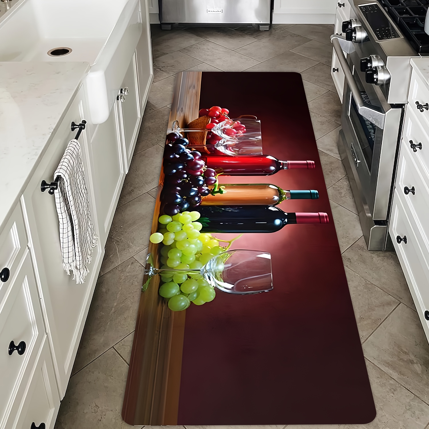 Wine Grape Print Long Runner R - Commercial Printing Supplies ulasan dan harga