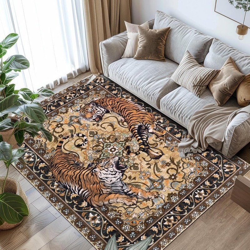Nordic Retro Tiger Design Livi - Printing On Commercial ulasan dan harga