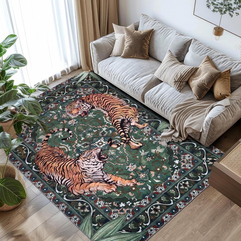 Nordic Retro Tiger Design Livi - Printing On Commercial ulasan dan harga
