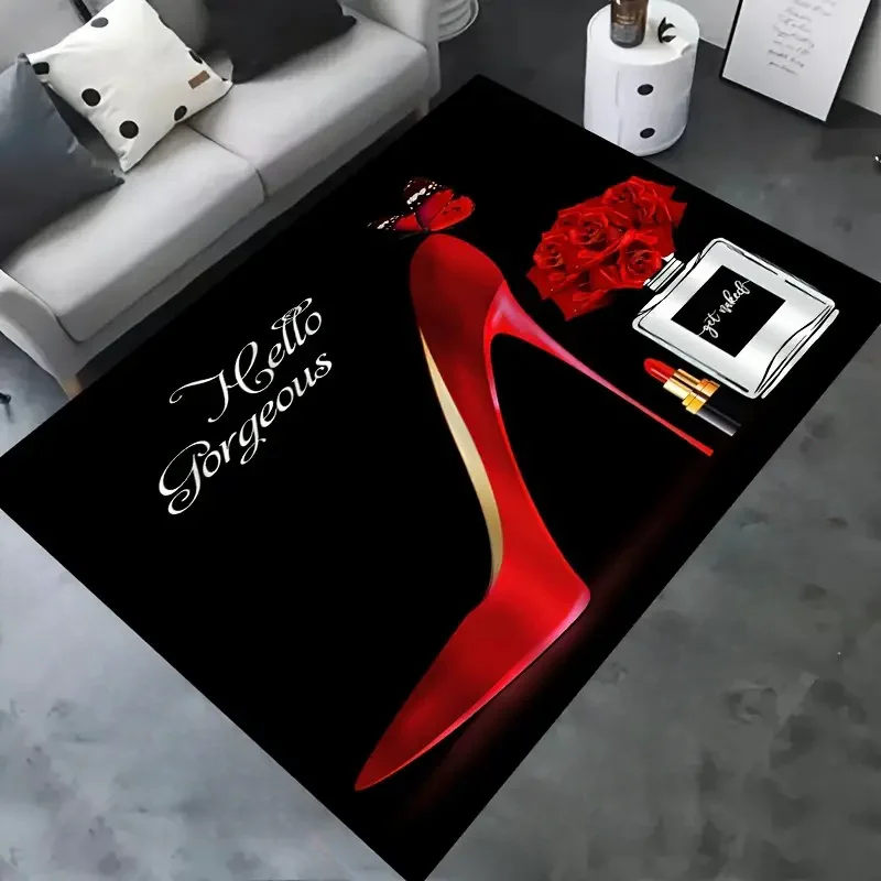 Red High Heel Print Area Rug,  - Commercial Printing Supplies ulasan dan harga