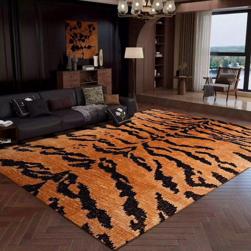 Retro Leopard Print Living Roo - Printing On Commercial ulasan dan harga
