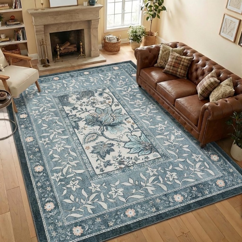 Retro Plant Print Carpet for L - Printing On Commercial ulasan dan harga