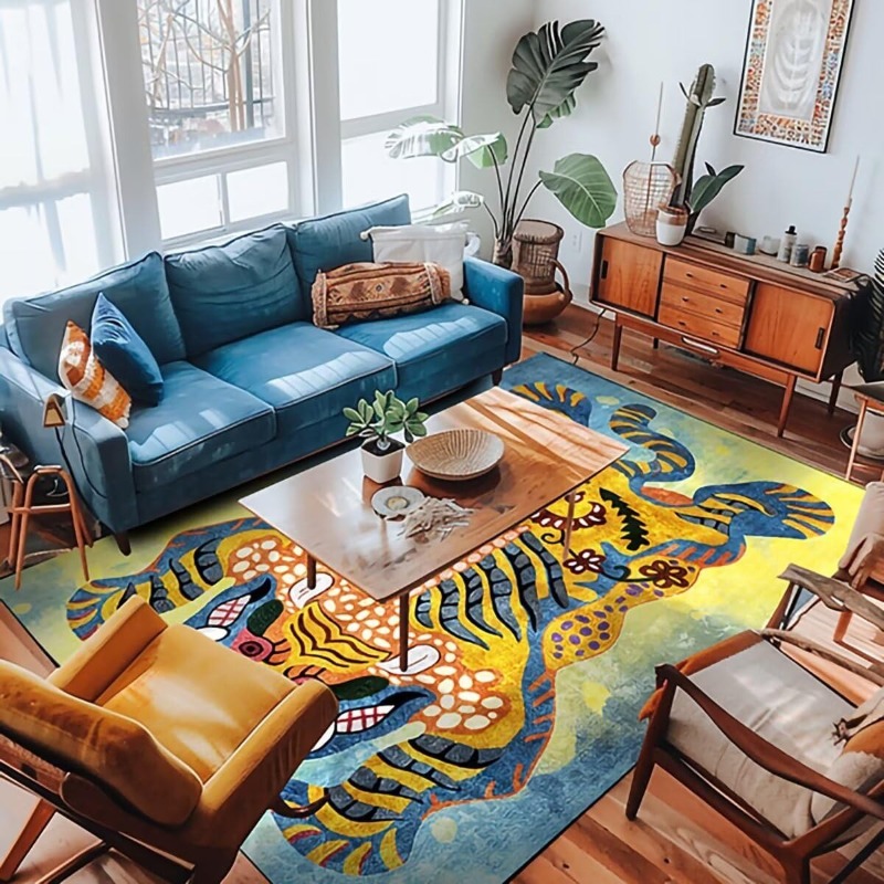 Retro Nordic Style Living Room - Printing On Commercial ulasan dan harga