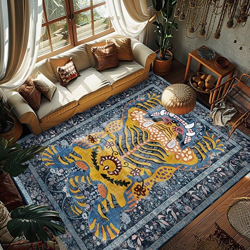 Retro Nordic Style Living Room - Printing On Commercial ulasan dan harga